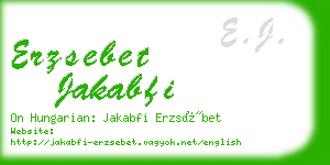 erzsebet jakabfi business card